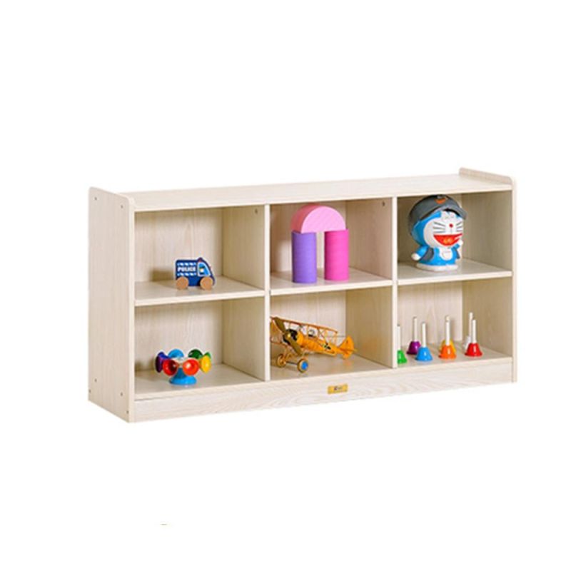 Modern Wooden Toy Storage Cabinet Grids Racks for Kindergarten Kids, Nursery and Daycare School Kids Furniture, Preschool Classroom Wooden Furniture