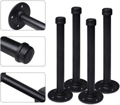 Floating Wall Mounting Cast Iron Industrial Pipe Shelf Brackets