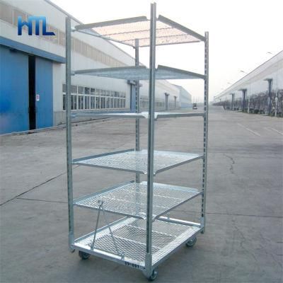 Hot DIP Galvanized Metal Wire Mesh Plant Nursery Danish Trolley for Sale