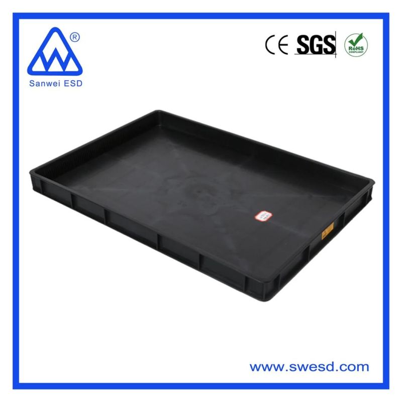 ESD Plastic Antistatic Conductive PCB Tray Counter Size 