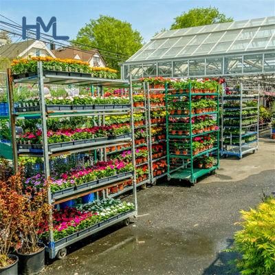 PP Shelves Greenhouse Flower Danish Nursery Farmers Market Rolling Plant Cart