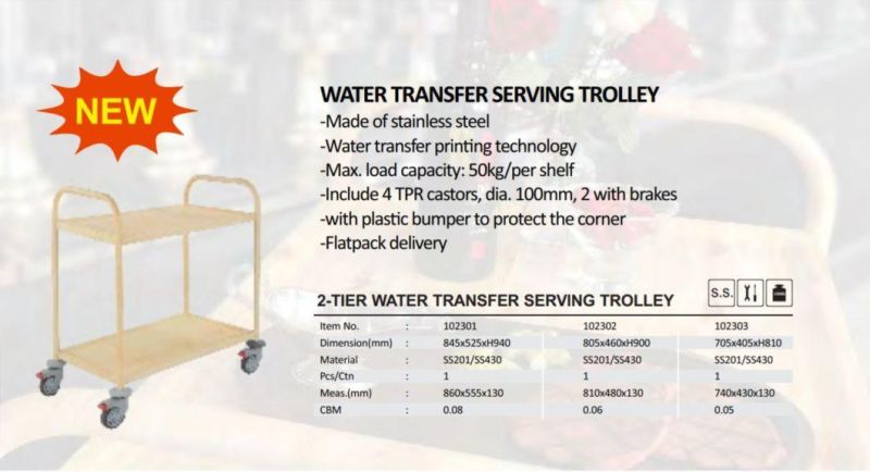 Heavybao 2 Tier Serving Rolling Storage Cart Trolley Rack
