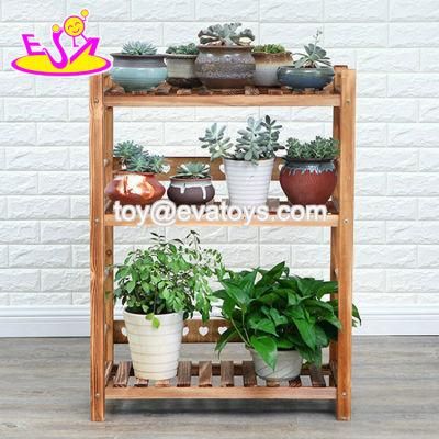 Top Sale 3 Tier Wooden Flower Pot Shelf for Wholesale W08h106