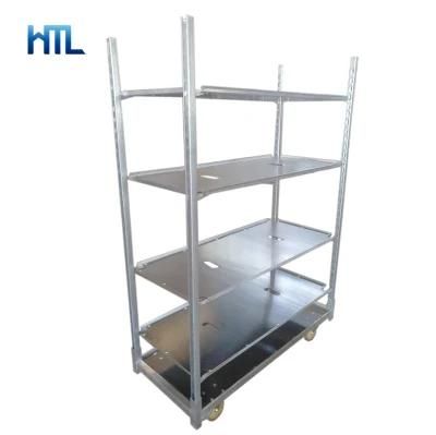 Outdoor Rolling Steel Plant Flower Cart Display Rack for Sale