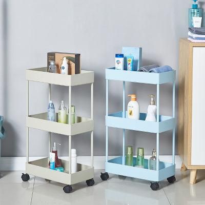 High Quality ABS 3 Layers Storage Holders &amp; Racks with Wheels Storage Rack Household Kitchen Storage Shelving
