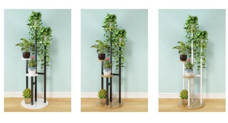 Indoor Flower Frame Flower Shelf Green Plant Stand Flower Pot Rack