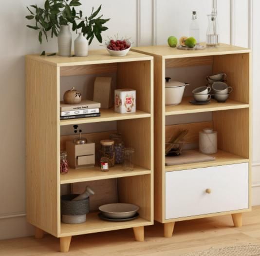 Modern Minimalist Bed End Shelf Storage Cabinet