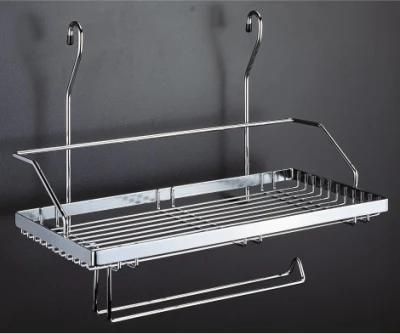 Hot Sale Iron Chromed Spice and Paper Rack for Kitchen Storage (CWJ220C-2)