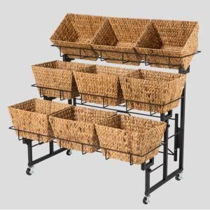 Woven Reed Friendship Storage Baskets Rack