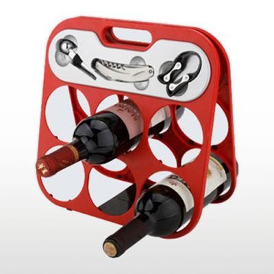 Zinc Alloy Six Bottle Wine Rack