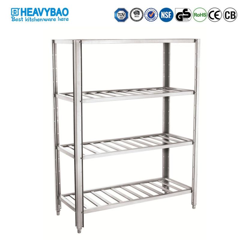 Stainless Steel Buffet Equipment Adjustable Multipurpose Rack Shelf Stability Chamber