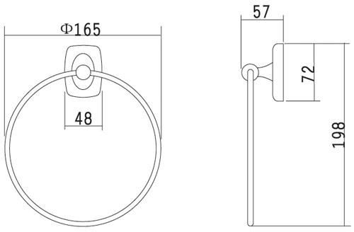 Bathroom Accessories Xt-6270 Stainless Steel and Zinc Alloy Bathroom Sets Towel Ring