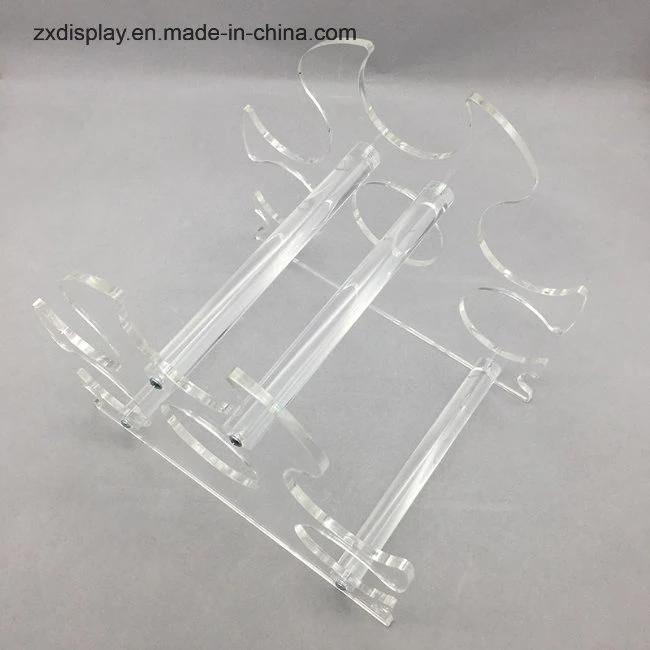 Acrylic Wine Storage Display Stand Clear Plexiglass Red Wine Holder Rack