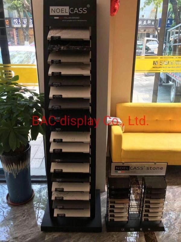 Tabletop Marble Ceramic Tile Shelf Sample Display Racks