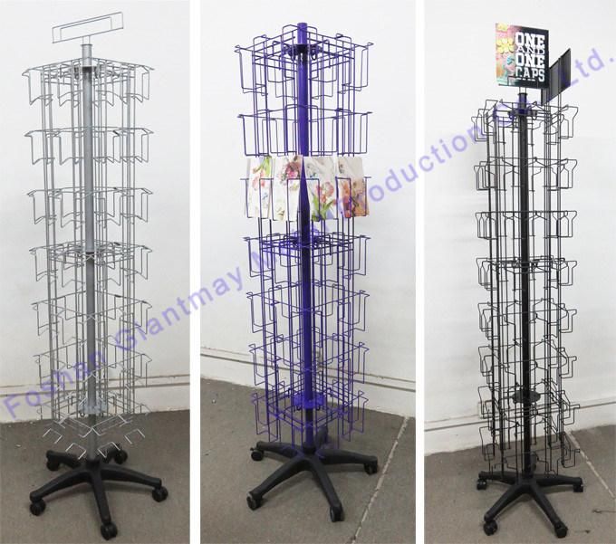 56 Pockets Metal Spinning Greeting Card Display Rack