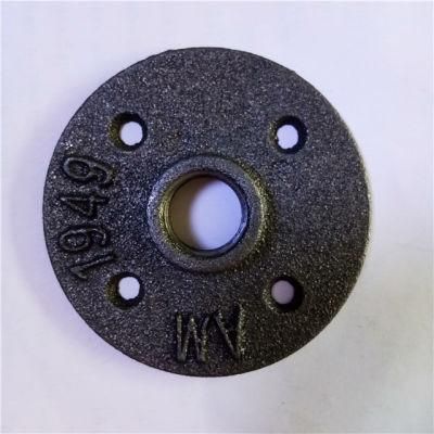 1/2&quot; Malleable Iron Pipe Floor Flange Threaded Fitting for Industrial Pipe Furniture and DIY Decor