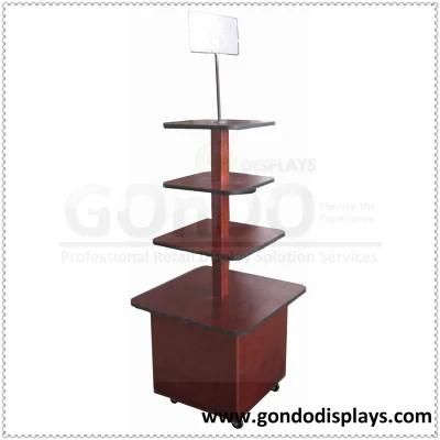 Get and Go High Quality Display Wood Bakery Rack, W18 1/16&quot; D18 1/16&quot; H69 3/8&quot;
