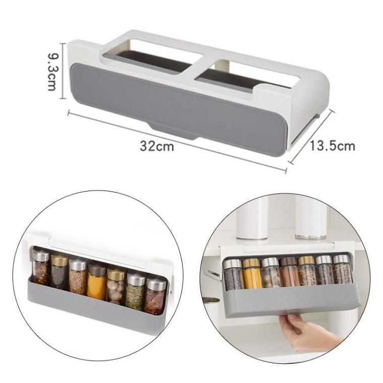 Plastic Kitchen Organizer Storage Box Seasoning Storage Rack