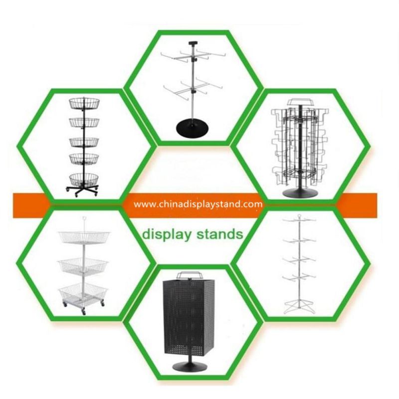 24-Inch Mobile Candy & Snack Display Rack with 4 Shelves