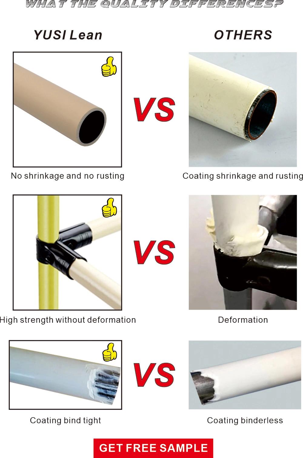 Coated Pipe Composite Pipe Plastic Steel Pipe and Joint System for Lean Rack, Workstation, Shelving