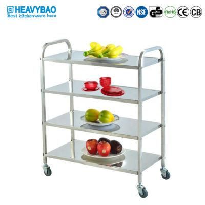 Heavybao Movable Steel Kitchen &amp; Home Organizer Serving Rolling Storage Cart Trolley Rack