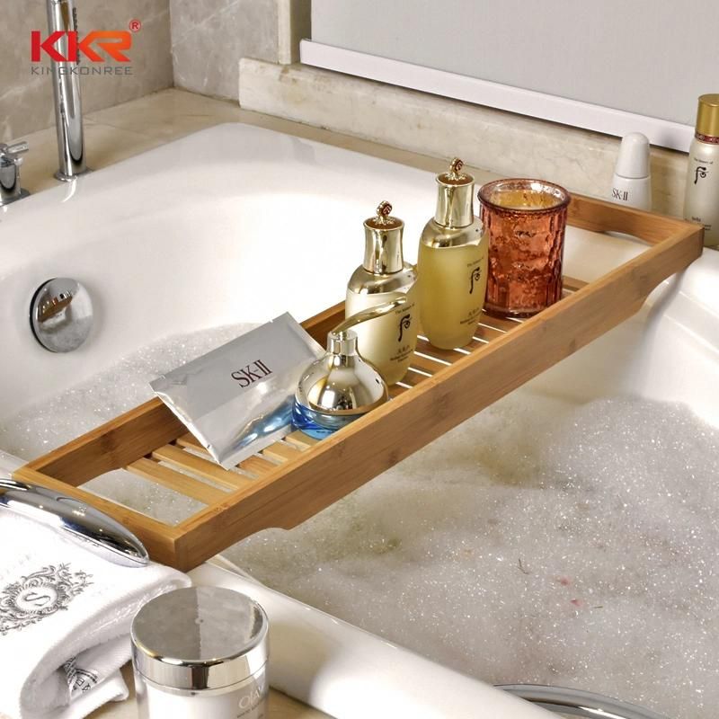 Bamboo Towel Rack Bathroom Bathtub Storage Rack