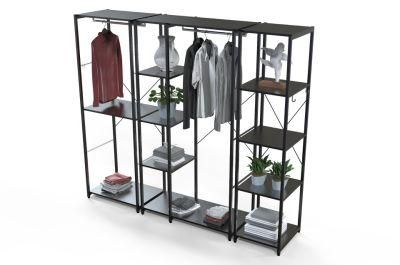 Retail Shop Display Shelves Garment Display Rack with Hanger Furniture