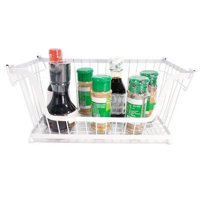 Home Bathroom Kitchen Accessory Metal Wire Mesh Container Storage Basket Shelving Rack