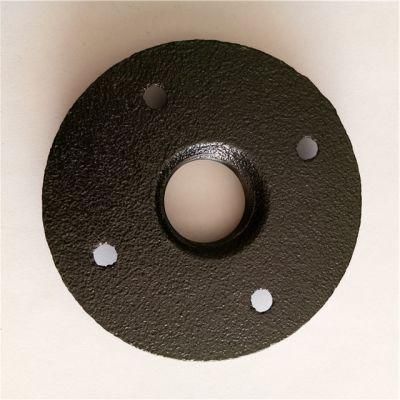 1/2&quot; Cast Iron Floor Flange Pipe Decor Flange Pipe Fittings with Threaded Hole Industrial Pipe Furniture