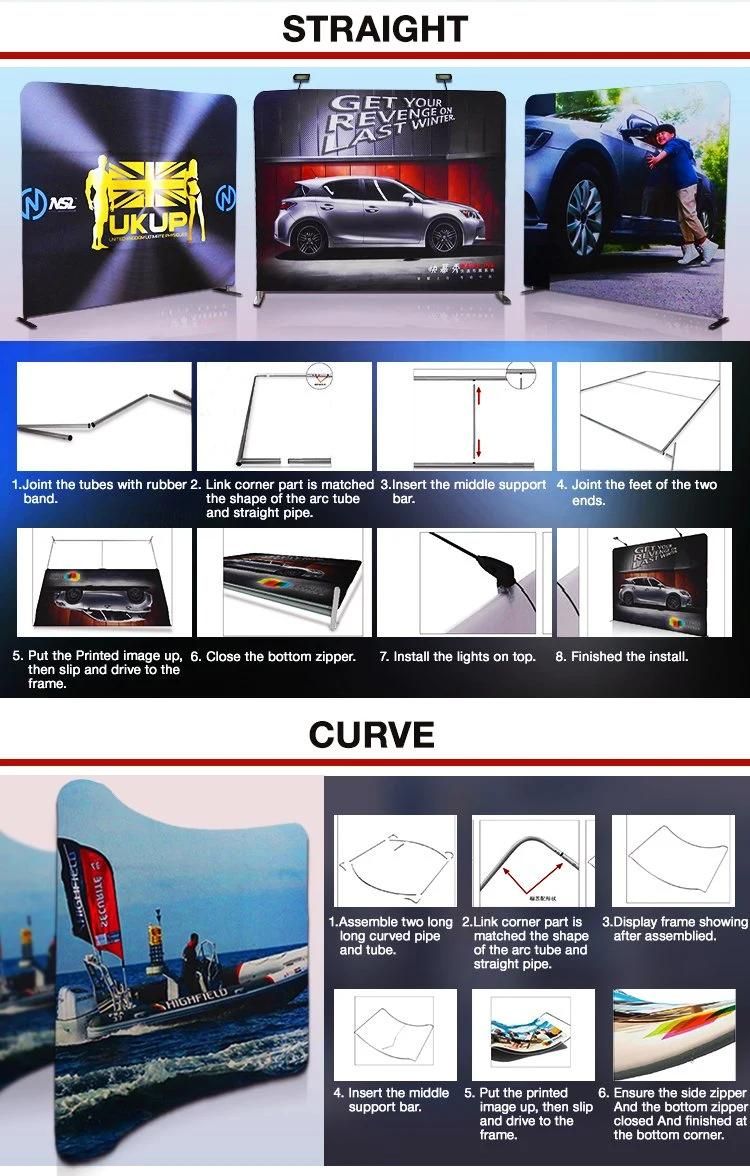 Straight Pop up Wall Display Trade Show Stand