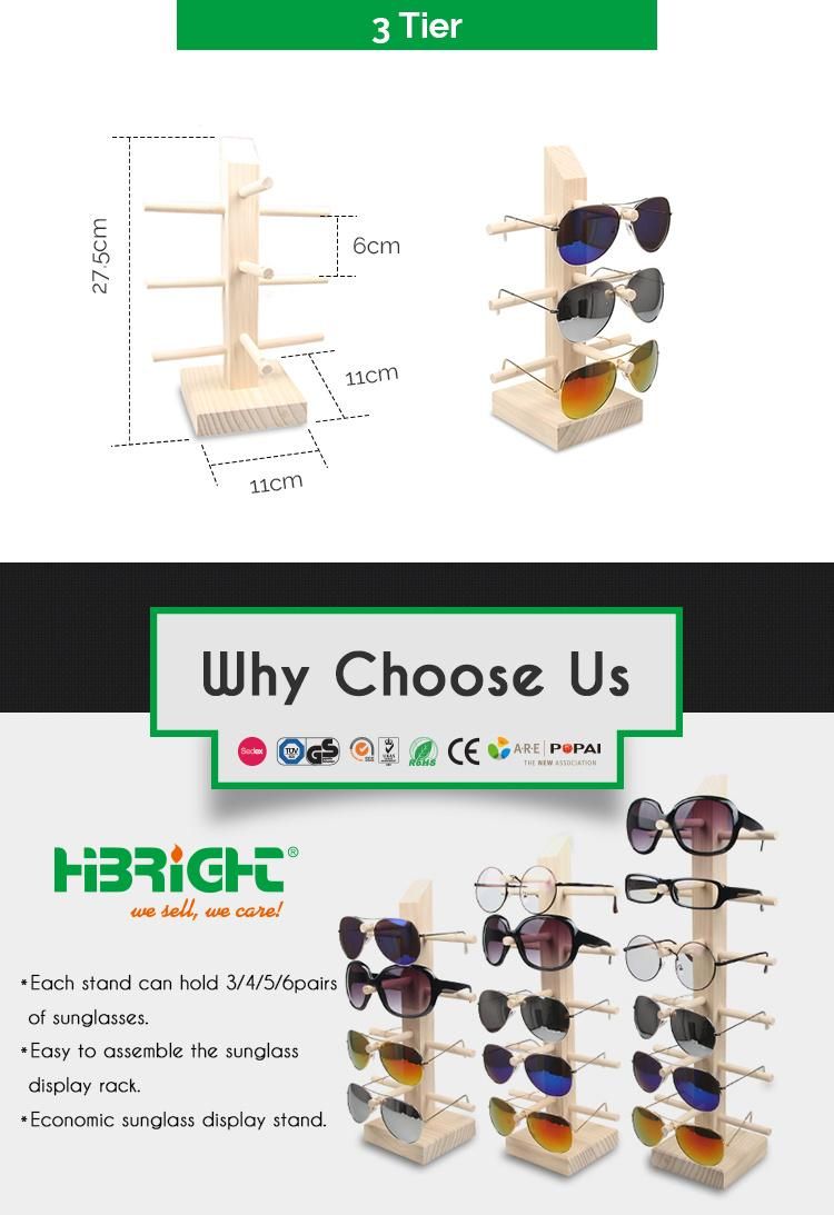 Wood Sunglasses Display Stand Display Rack