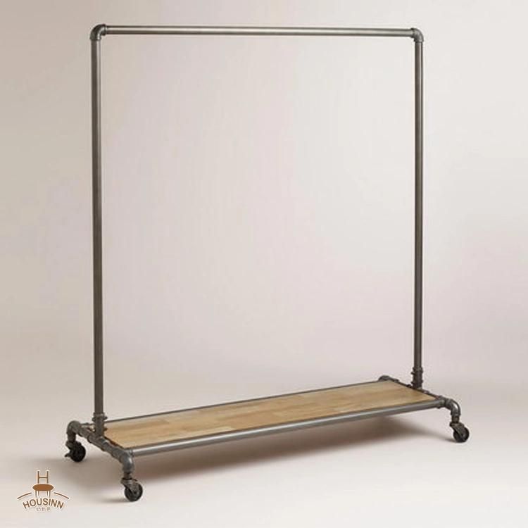 Rolling Collapsible Clothig Garment Trolley Rack