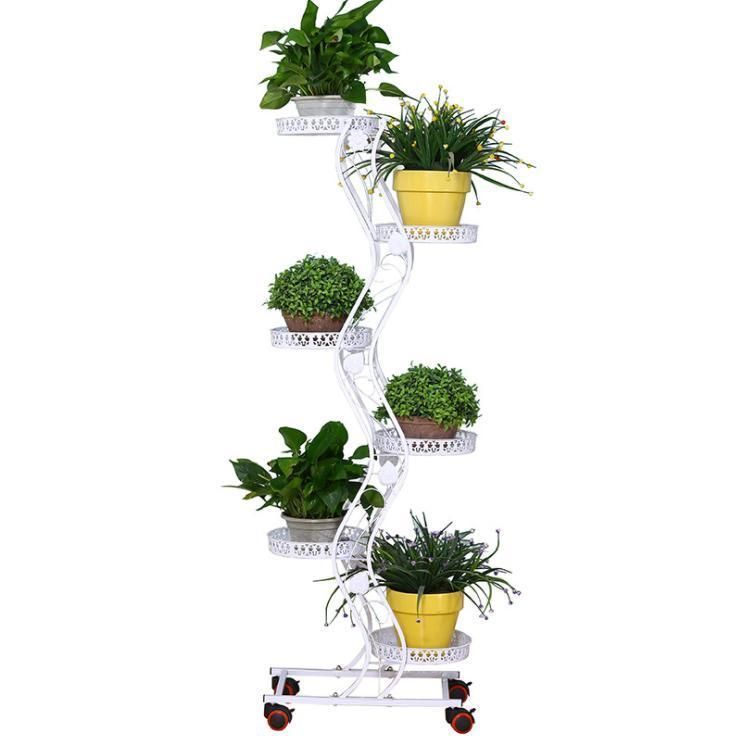 Living Room Flower Stand High-End Atmosphere Modern Minimalist Interior with Wheels