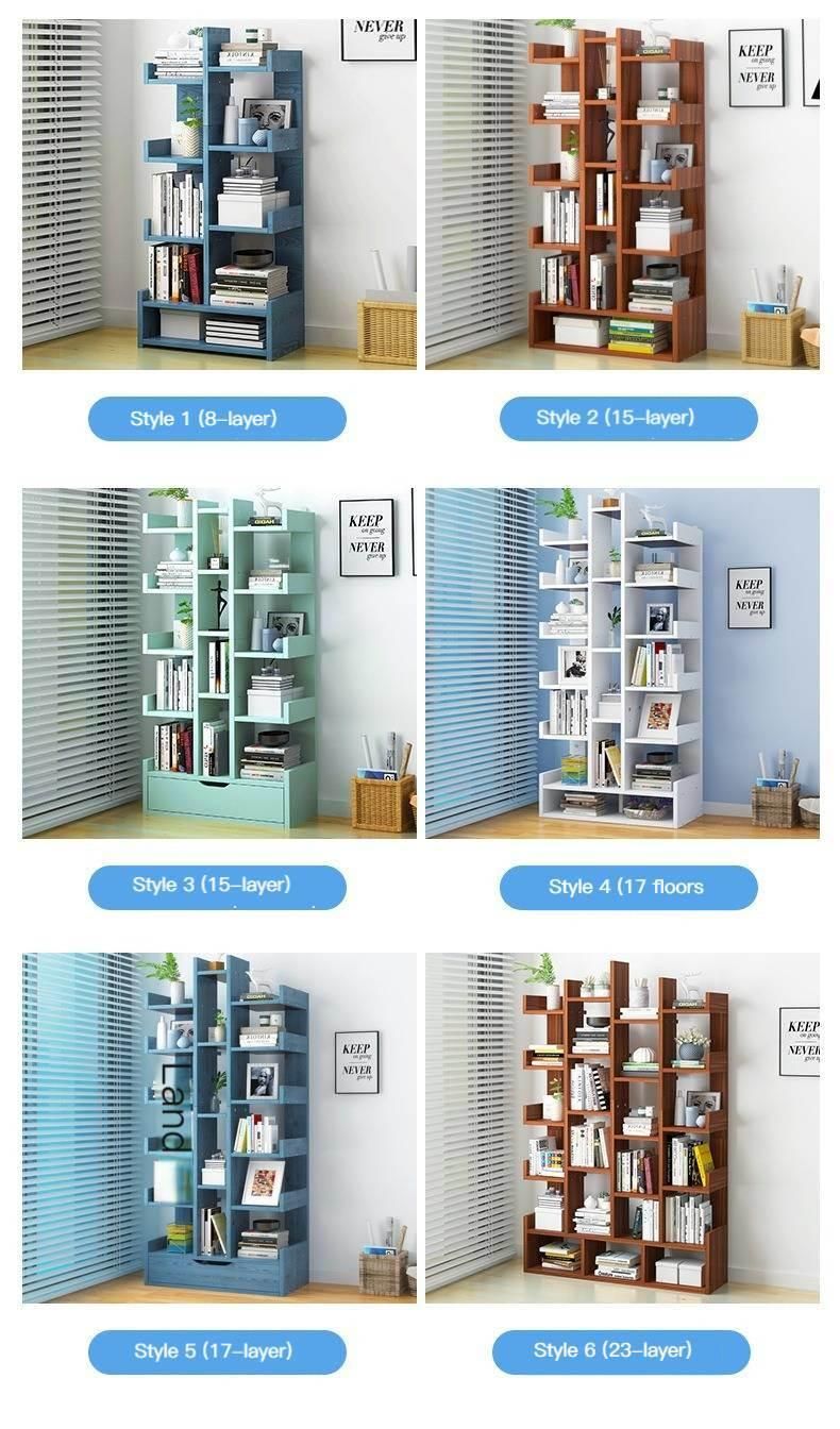 Wooden Home Office Furniture Multi-Layer Space Saving Book Rack