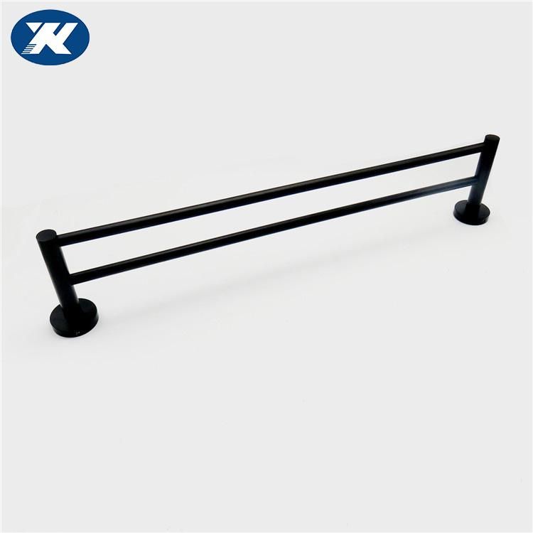 Wall Mounted Matt Black Bathroom Towel Shelf Holder Stainless Steel Shower Towel Rack