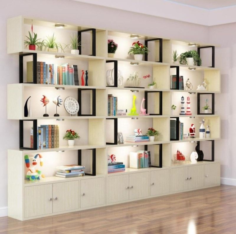 Freely Combinable Wooden Storage Shelf Bookcase