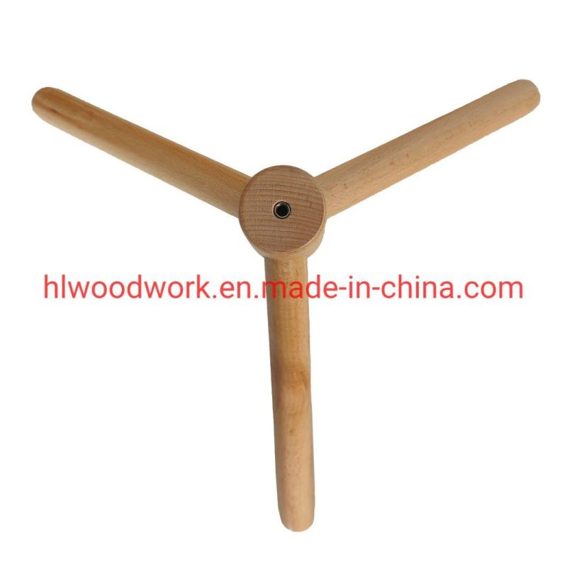 Triangle Wooden Base Stand Coat Rack Beech Wood Natural Color Stand Hanger Entrance Hall Coat Rack
