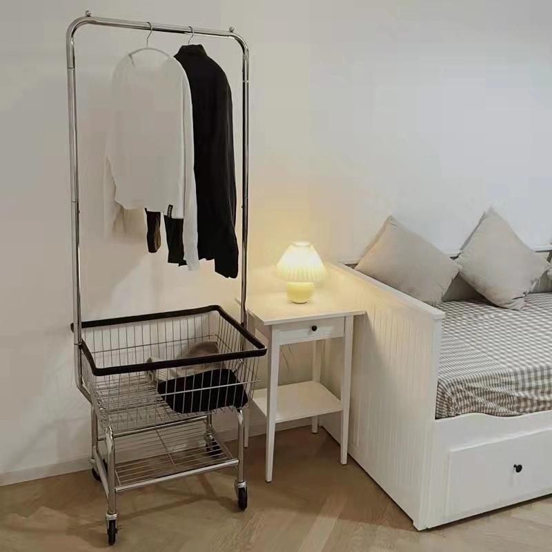 Multifunctional Sliding Clothes Coat Rack with Shelves