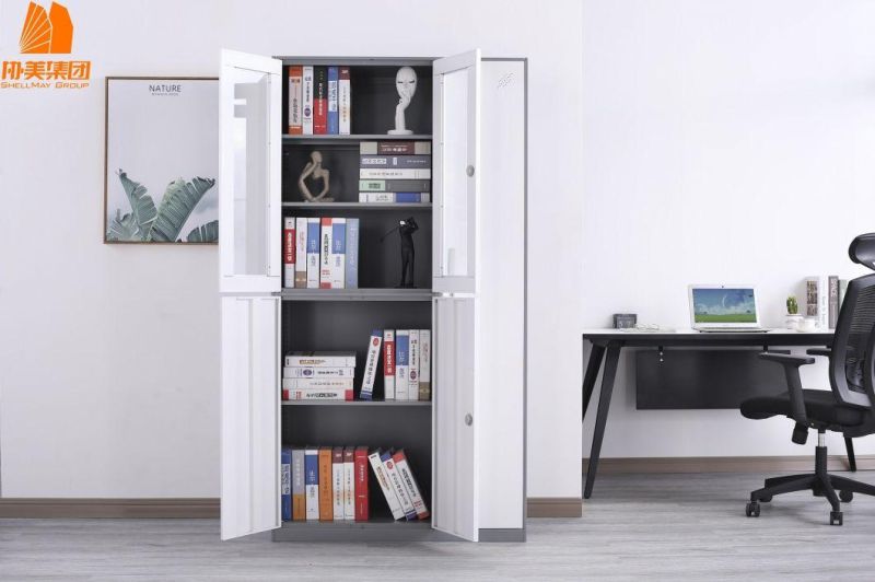 Full Height Vertical Adjustable Shelves Steel 5 Swing Door Filing Cabinet