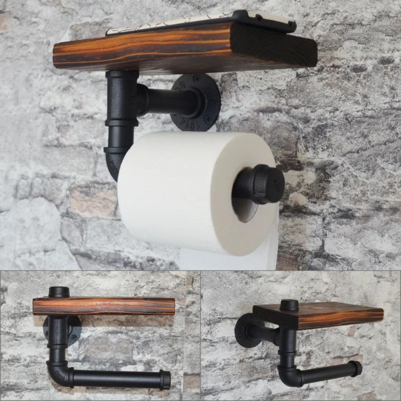 Black Bathroom Accessories Towel Hanger Racks Shelves Toilet Paper Holder Furniture