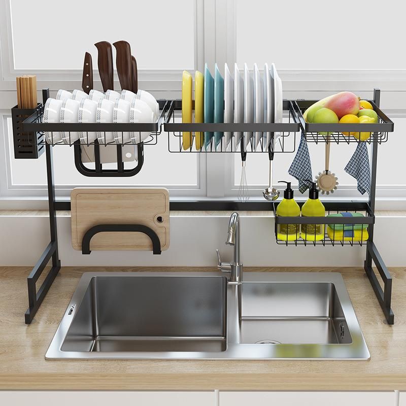 65cm Stainless Steel Sink Dish Drying Shelf Kitchen Accessories Rack