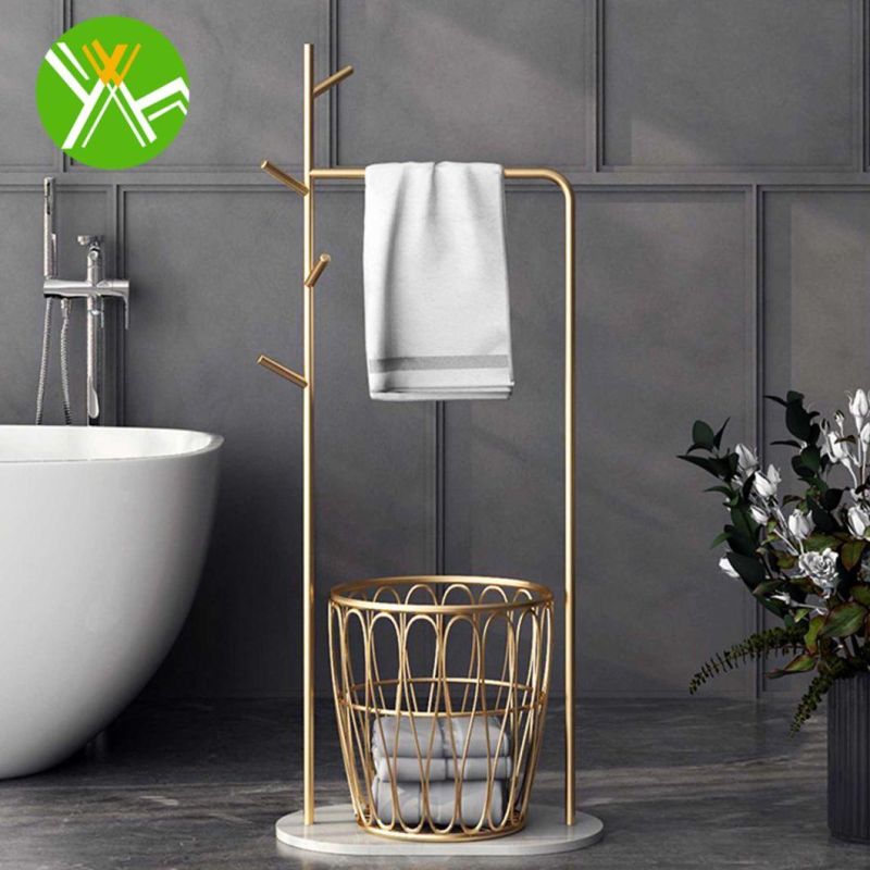 Retro Bathroom Towel Rack Holder Simple Luxury Bathroom Toilet Rack for Bathroom Decoration