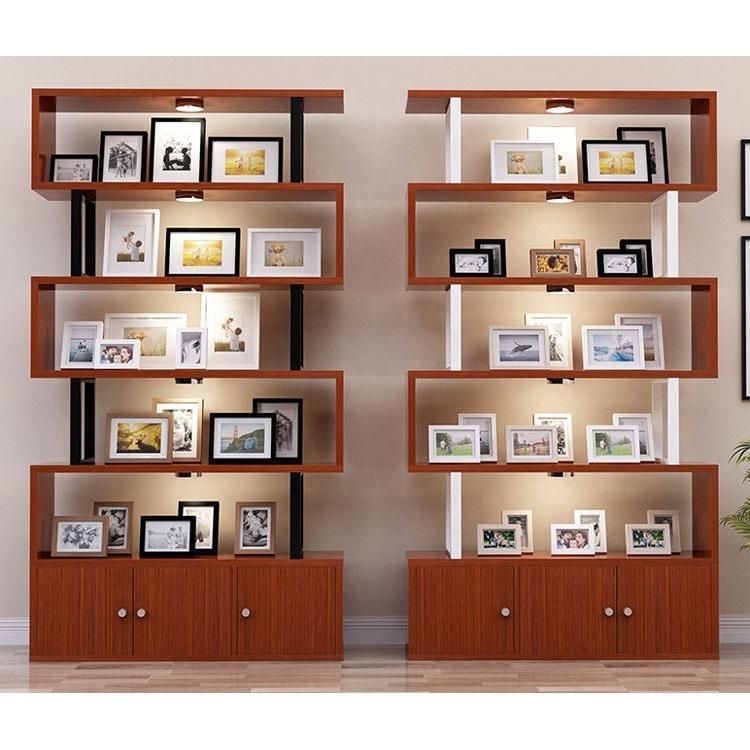 Freely Combinable Wooden Storage Shelf Bookcase