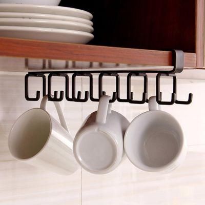 Metal Mug Holder Coffee Tea Cup Rack Storage Kitchen Under Shelf Cabinet Hanger 12 Hooks