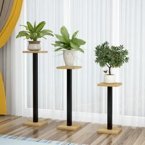 Wooden Flower Plant Display Shelf Rack, Floor Stand Side Flower Plants Rack