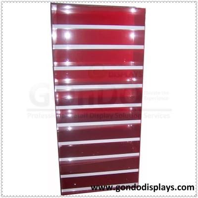 Promotion Red Colored Plastic Acrylic Candy Rack Display with 10 Shelves