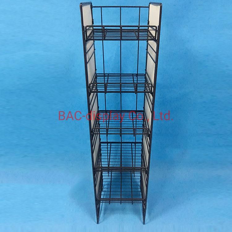 Metal Wire Rack for Book Paper Loading on Table