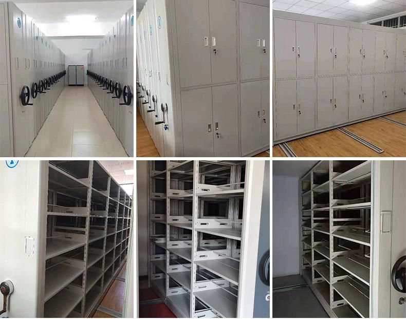 Library Mobile Shelving Gondola System MID East File Compactor High Density Cabinet