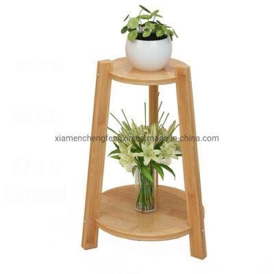 Plant Stand Bamboo Wood Flower Rack Multipurpose Display Shelf for Living Room