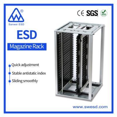 Antistatic Plastic Base ESD SMT Magazine Rack, PCB Magazine Rack